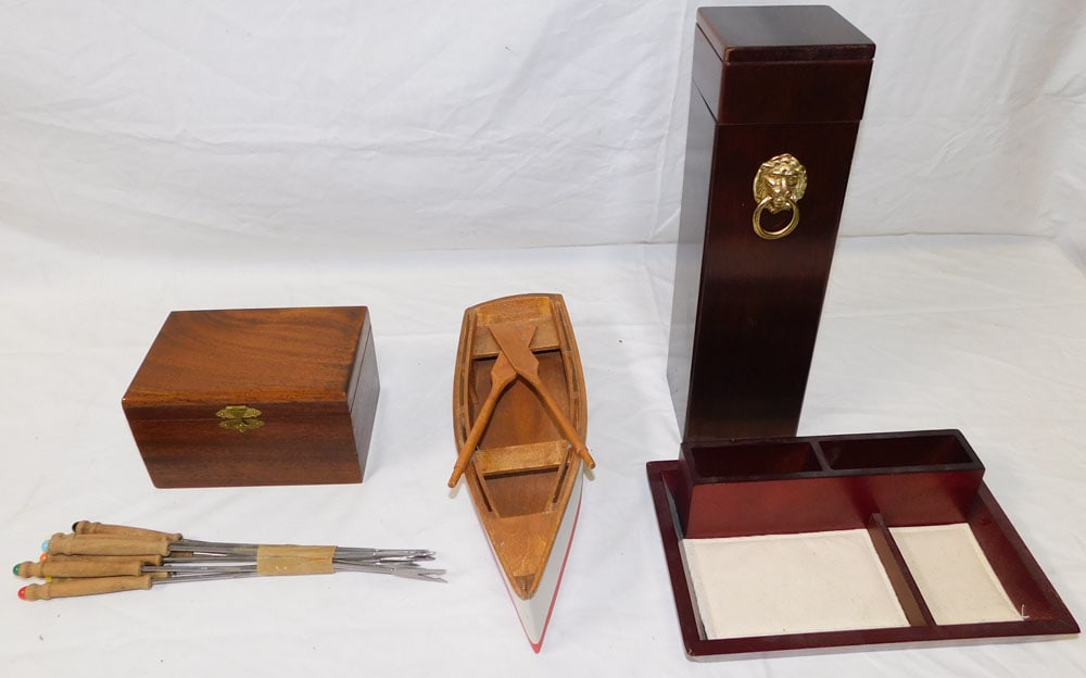 Lot Wooden Boxes & Misc. Items (1 of 3)