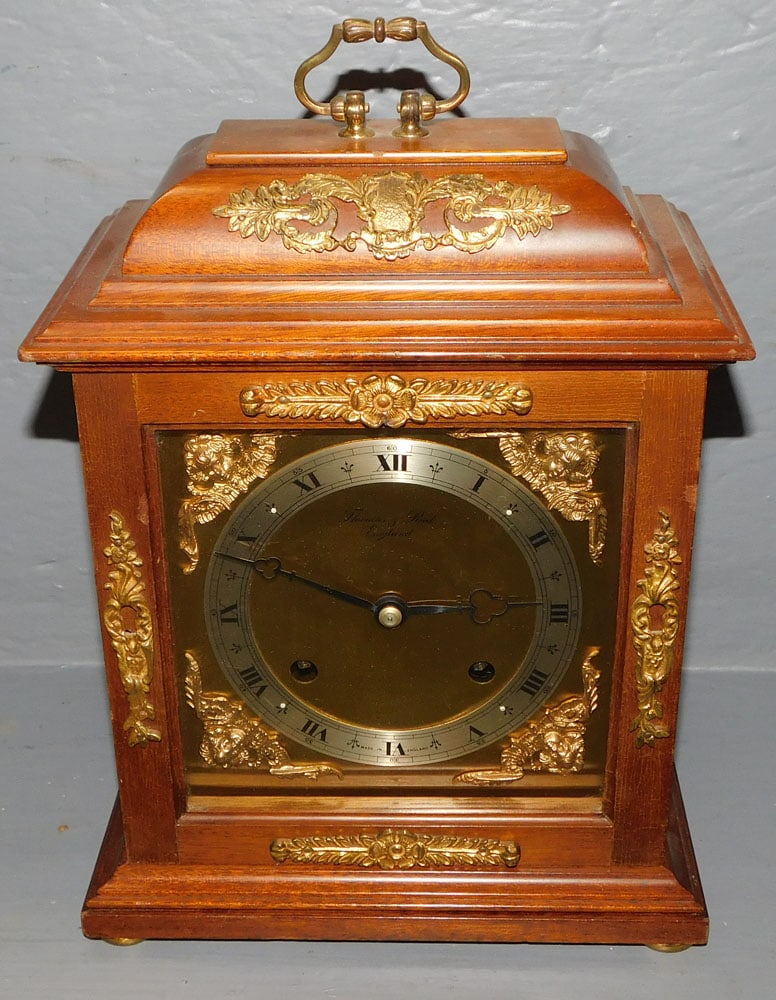 Cherry & Brass Shelf Clock (1 of 6)