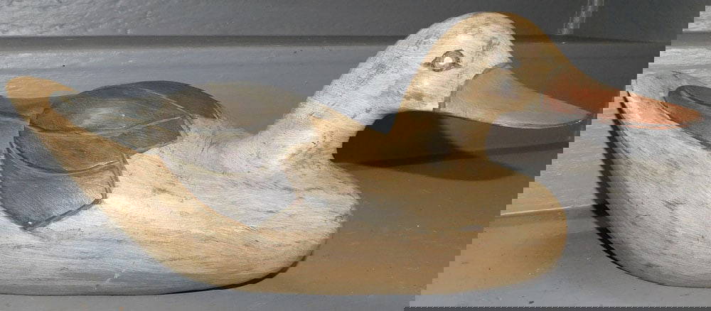 Painted Wood Carved Duck Decoy Auction