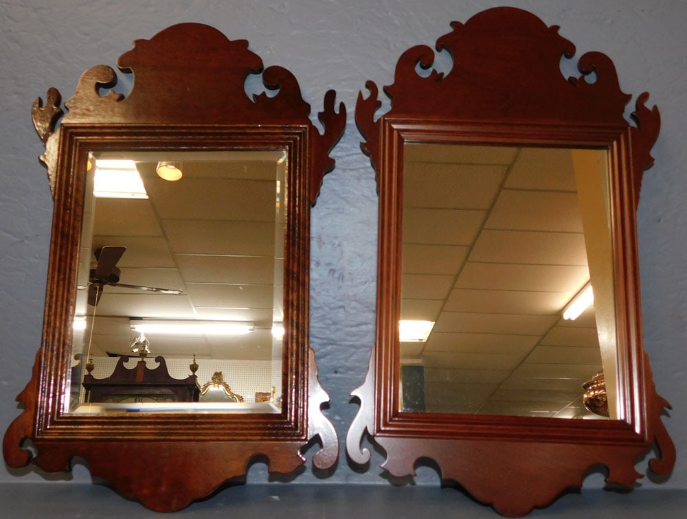Two Mahogany Chippendale Framed Mirrors (1 of 6)