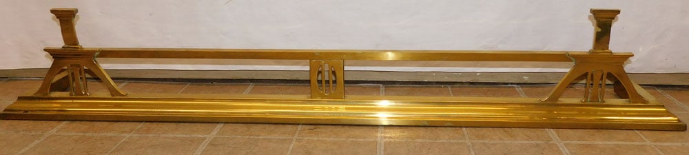 Antique Brass Fire Place Fender (1 of 6)