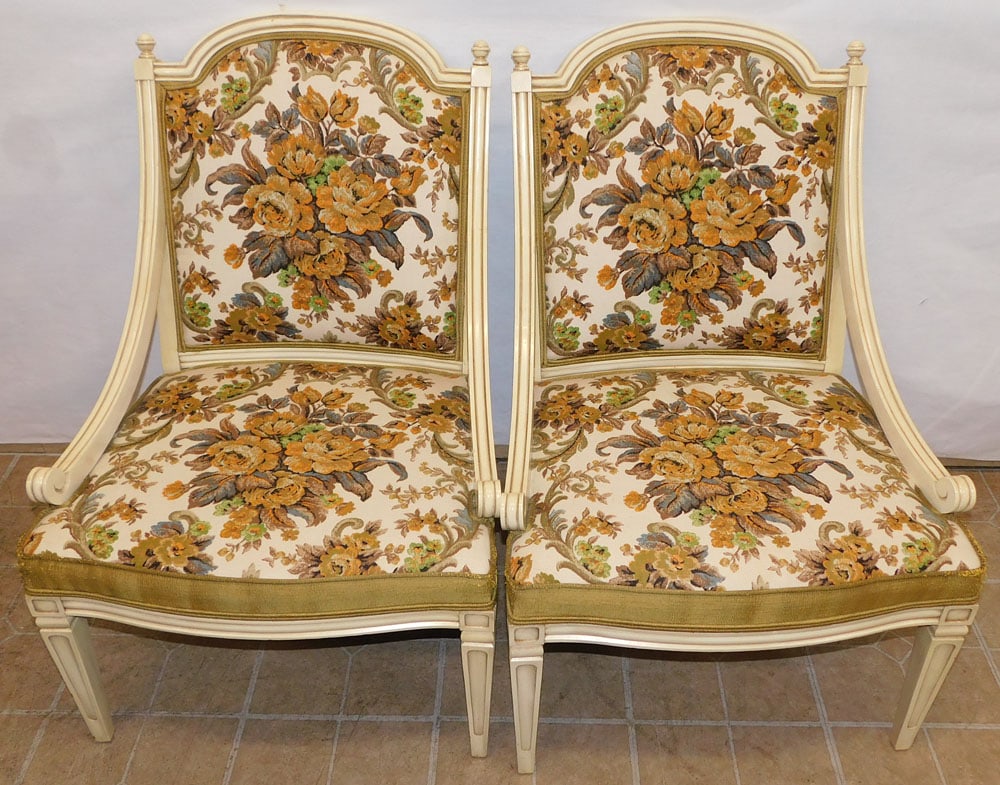 Pair Painted Arm Chairs By Statesville Chair Co. (1 of 6)