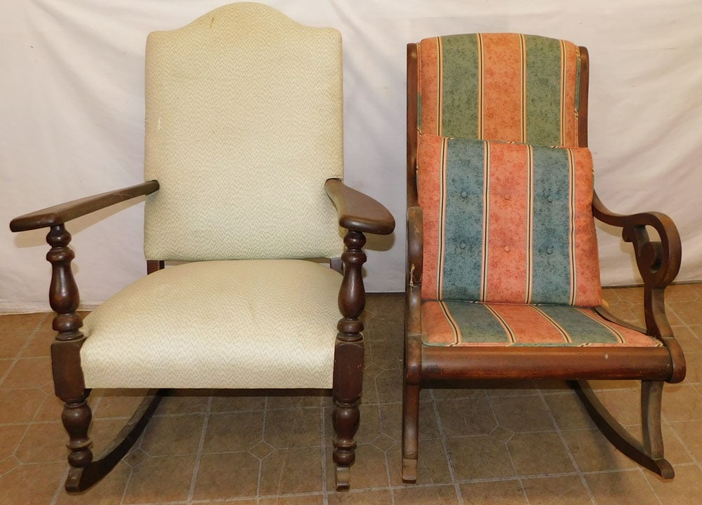 Antique Mahogany Lincoln Rocker & Mahogany Rocker (1 of 3)