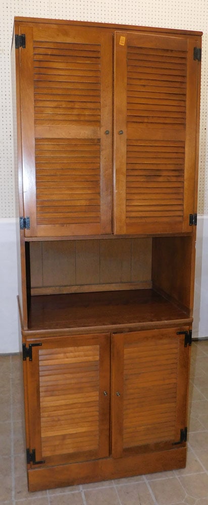 Maple Two Part Shudder Door Cabinet (1 of 4)