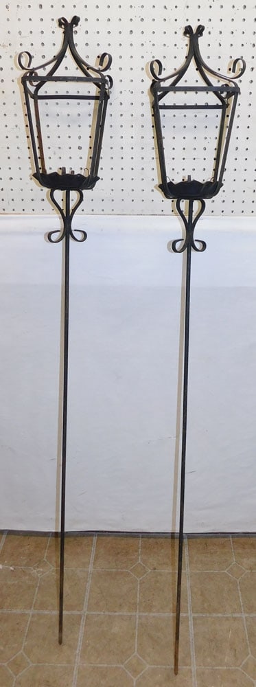 Two Wrought Iron Outdoor Lanterns (1 of 2)