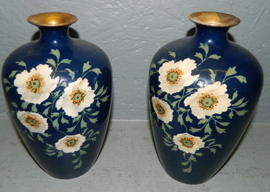 Pair of Gibson and Sons English vases. 8" tall. : Pair of Gibson and Sons English vases. 8" tall.