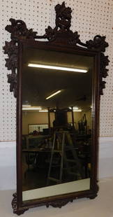 Ornate Painted Framed Mirror: Ornate Painted Framed Mirror. 28" x 52" ALL DESCRIPTIONS AND ANY CONDITION STATEMENT GIVEN BY LANGSTON AUCTION GALLERY ARE STRICTLY OPINIONS AND LANGSTON'S SHALL HAVE NO RESPONSIBILITY FOR ERRORS