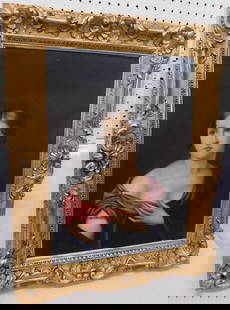 Oil On Board Portrait Of Victorian Lady In Ornate Gilt Frame: Oil On Board Portrait Of Victorian Lady In Ornate Gilt Frame. 23" x 30" ALL DESCRIPTIONS AND ANY CONDITION STATEMENT GIVEN BY LANGSTON AUCTION GALLERY ARE STRICTLY OPINIONS AND LANGSTON'S SHALL
