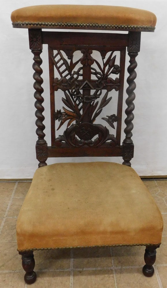 19th Century Oak Carved French Prie Dieu  (1 of 4)