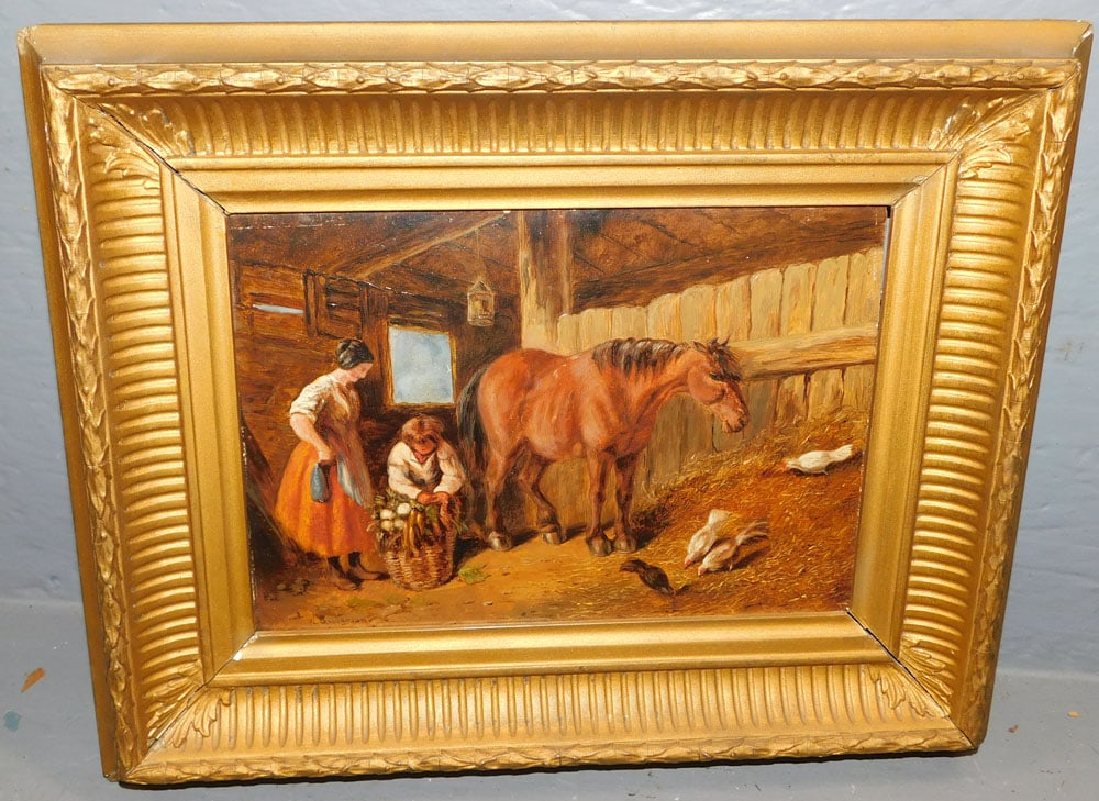 Oil On Board Farm Scene Signed W. Anderson (1 of 6)