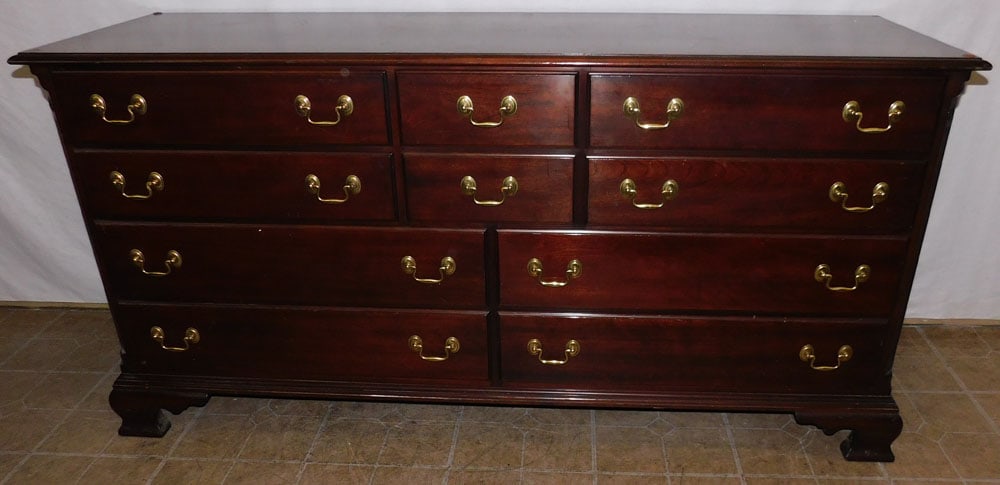 Cherry 10 Drawer Dresser By Statton (1 of 7)