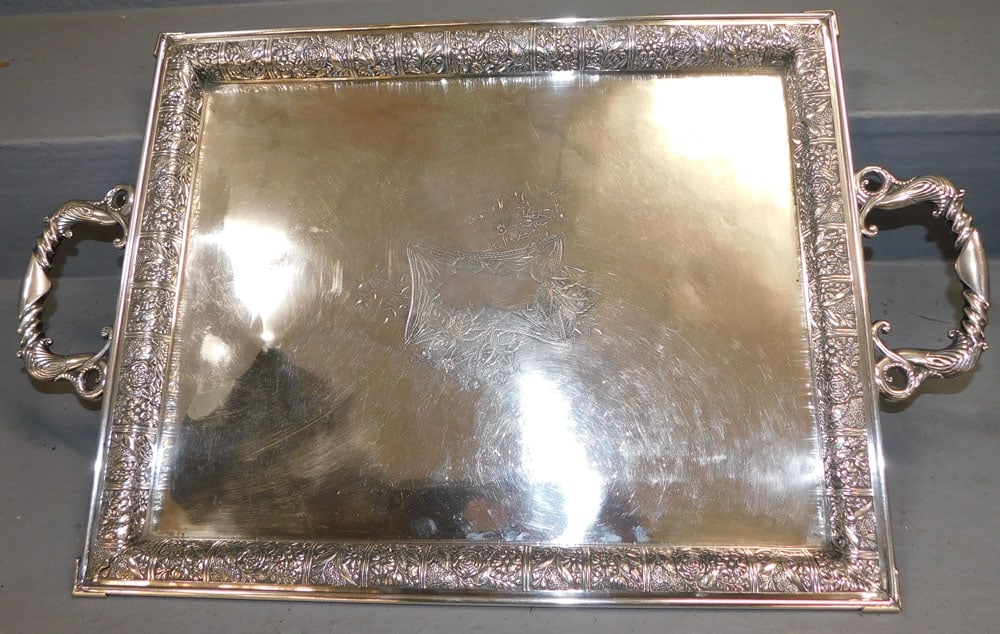 Pairpoint Silver Plate Serving Tray  (1 of 8)