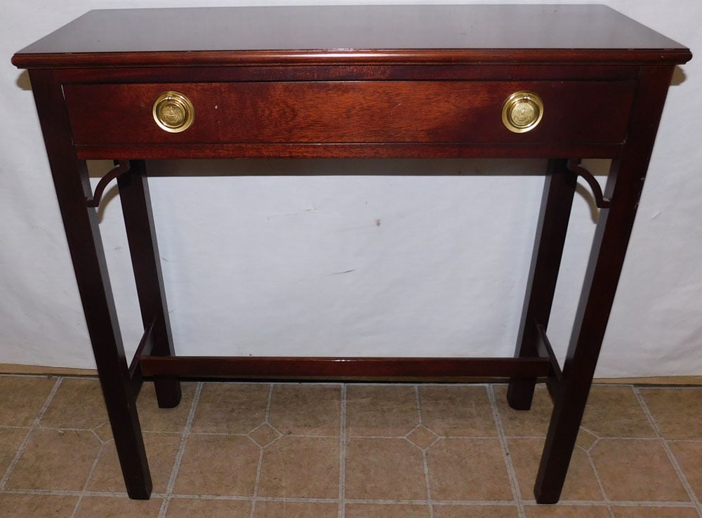 Mahogany One Drawer Diminutive Console  (1 of 4)