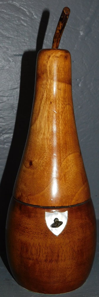 Mahogany Pear Form Tea Caddy (1 of 3)