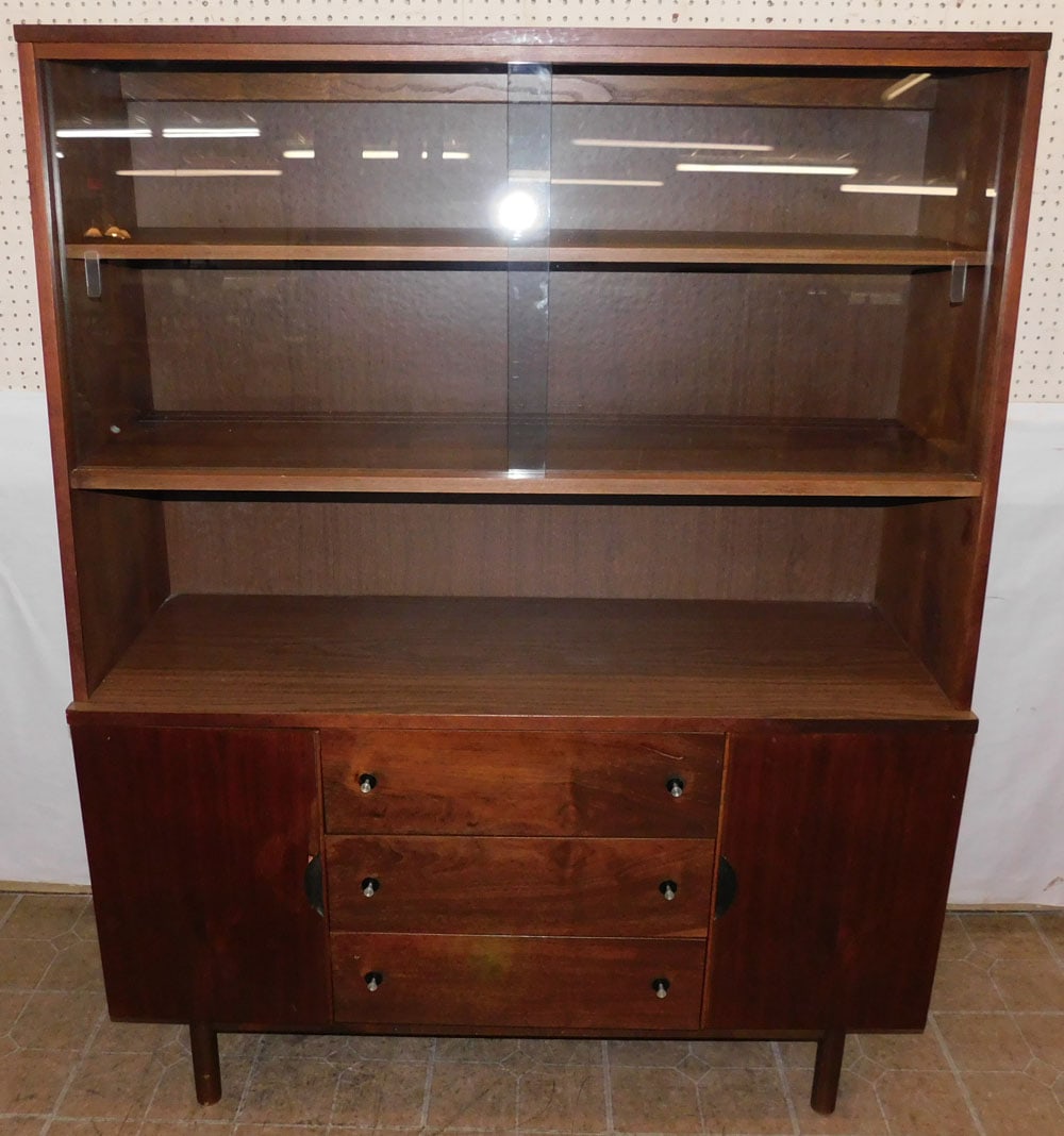 Mid Century Modern Walnut Hutch by Stanley (1 of 9)