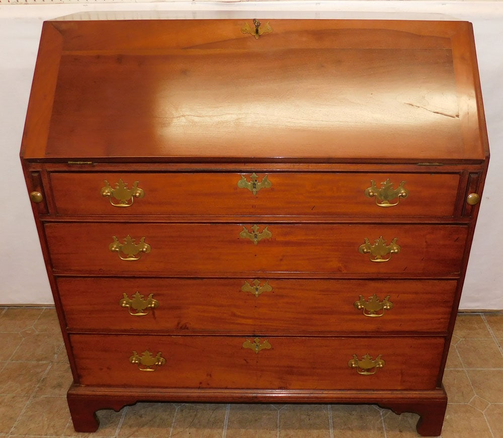 19th Century Mahogany Slant Front Desk (1 of 8)
