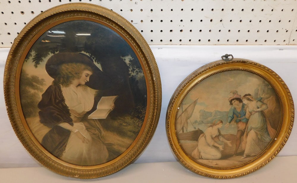 Two Framed French Hand Colored Engravings (1 of 4)