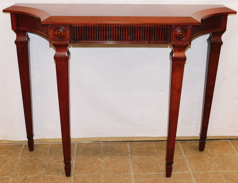 Mahogany Banded Top One Drawer Console (1 of 7)
