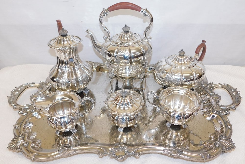 7 Piece Sheffield Tea Set By Cheltenham & Co. (1 of 14)