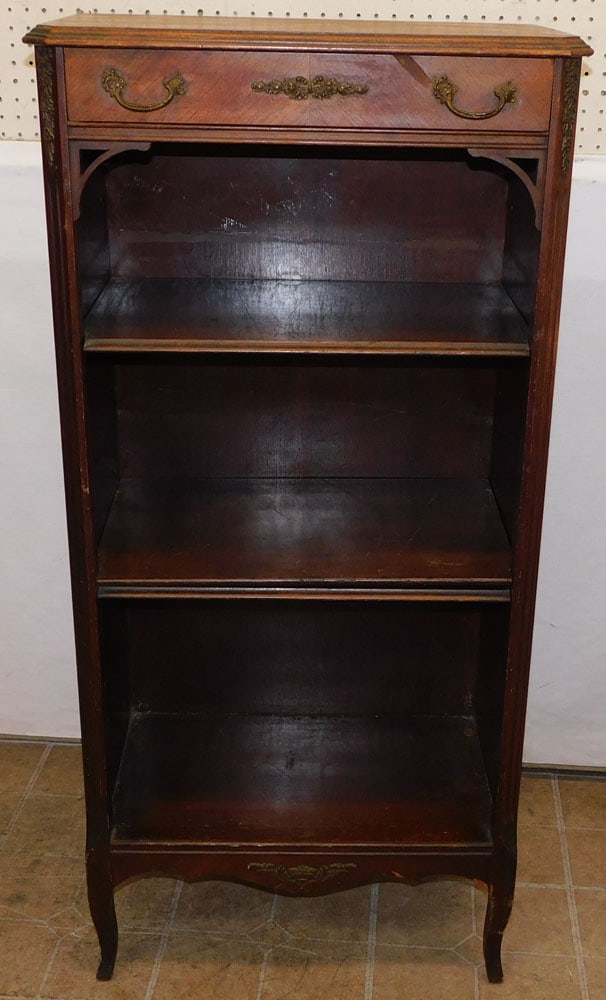 Antique French Walnut Bookshelf With Drawer  (1 of 7)