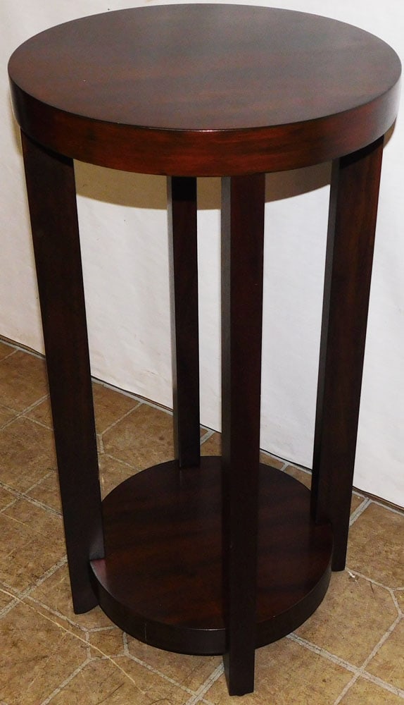 Modern Mahogany Two Tier Stand (1 of 2)