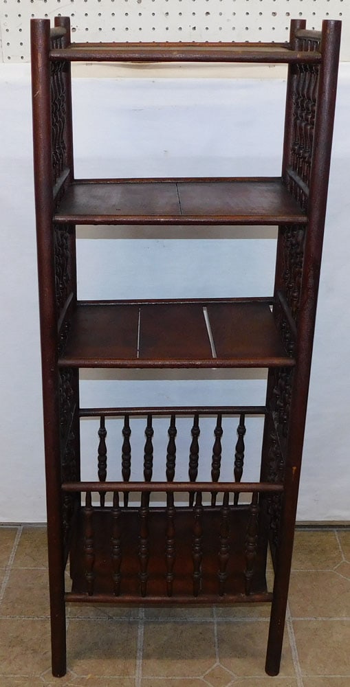 Victorian Oak 3 Shelf Music Sheet Stand (1 of 4)