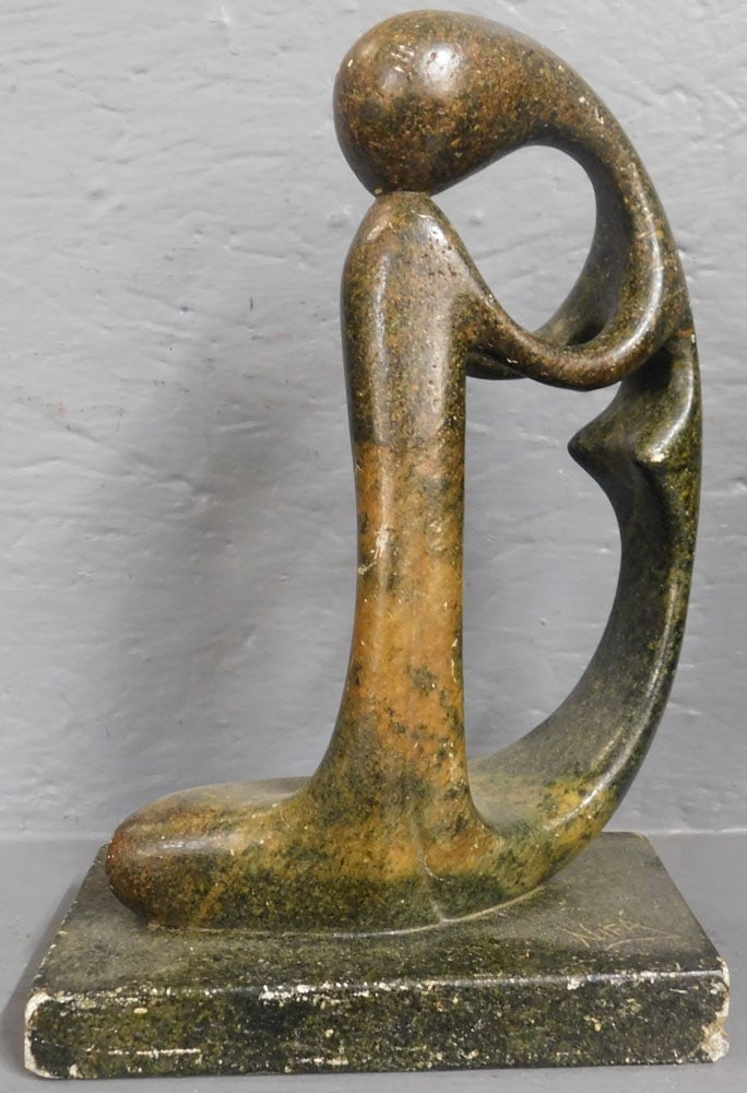 Mid Century Modern Marble Sculpture By Nifa R. Andrade (1 of 4)