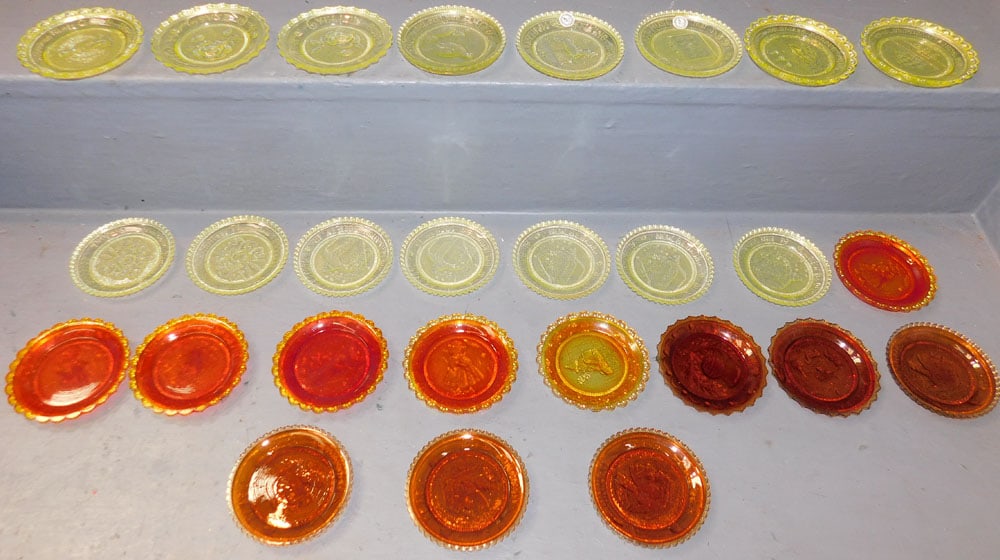 Lot 27 Victorian Glass Cup Plates (1 of 6)