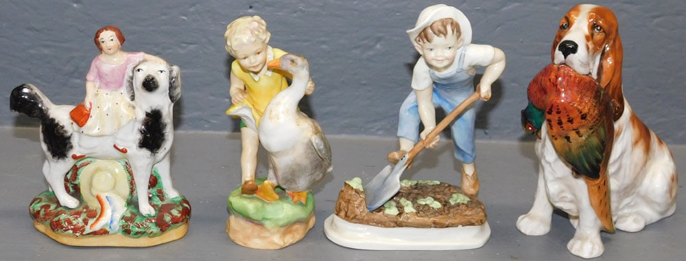 Three Royal Doulton Figures & One Staffordshire Figure (1 of 9)
