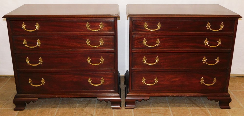 Pair Mahogany Four Drawer Bed Side Chests By Henkel Harris (1 of 9)
