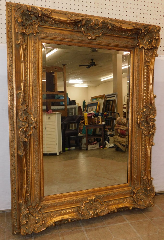 Gilt Framed Beveled Mirror (1 of 5)