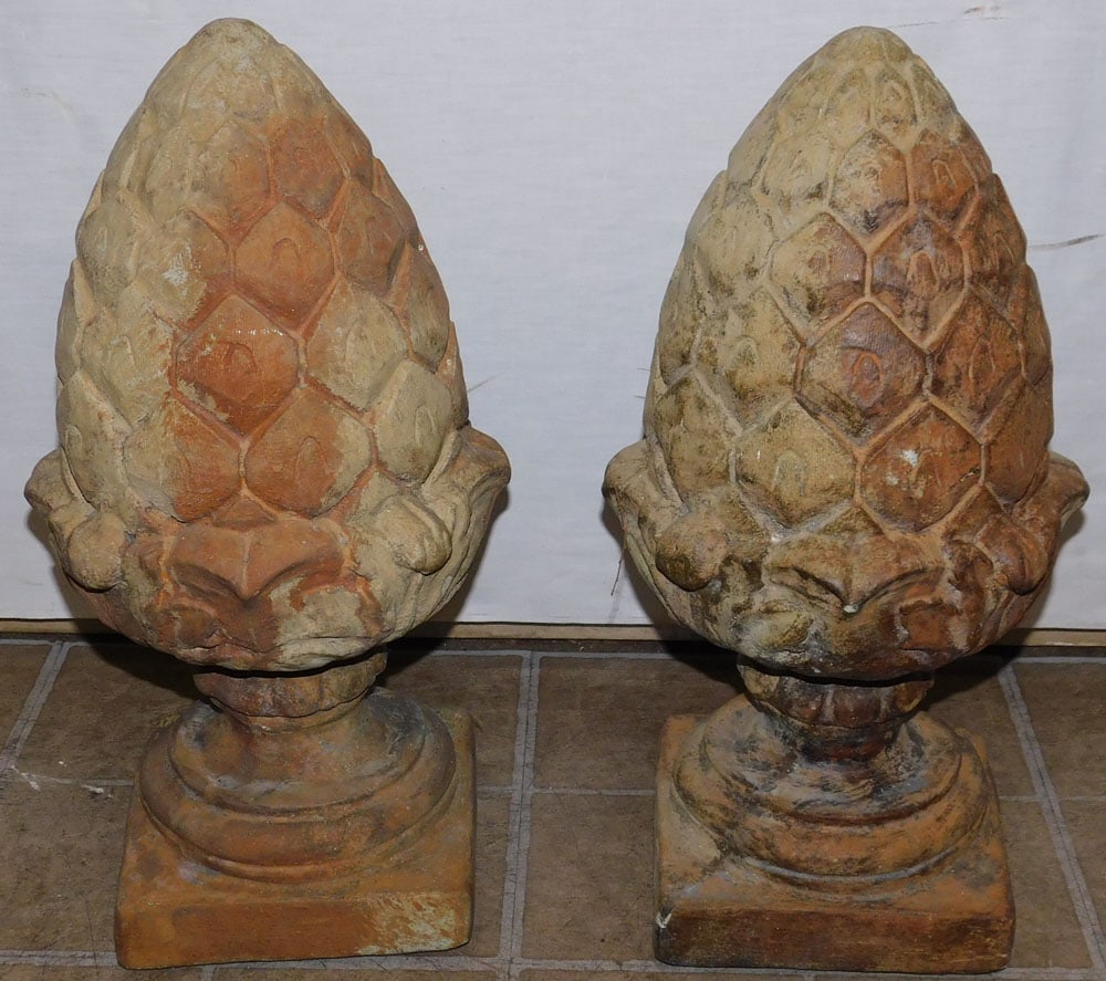 Pair of Cast Concrete Yard Finials (1 of 3)