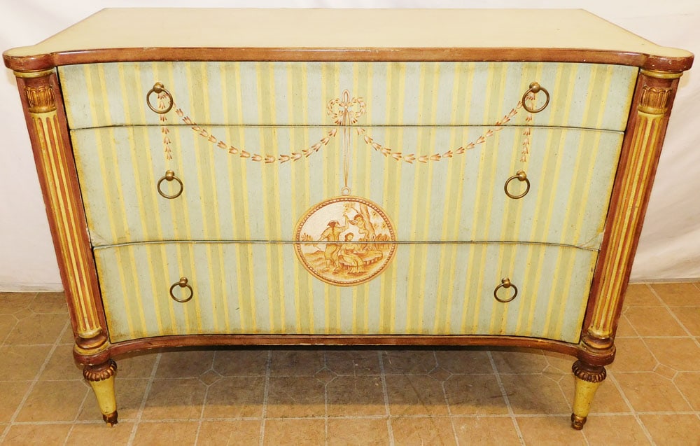 Modern Paint Decorated 3 Drawer Commode  (1 of 8)