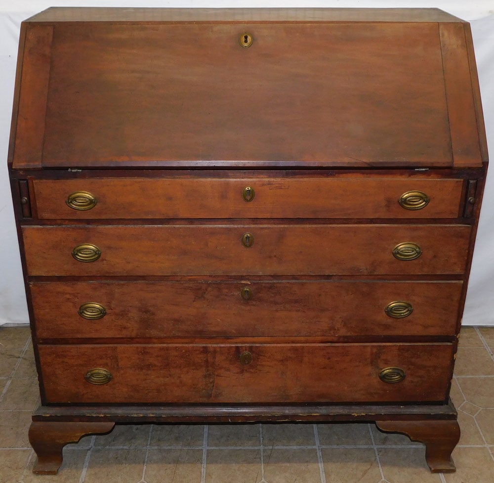 19th Century Cherry Slant Front Desk  (1 of 7)