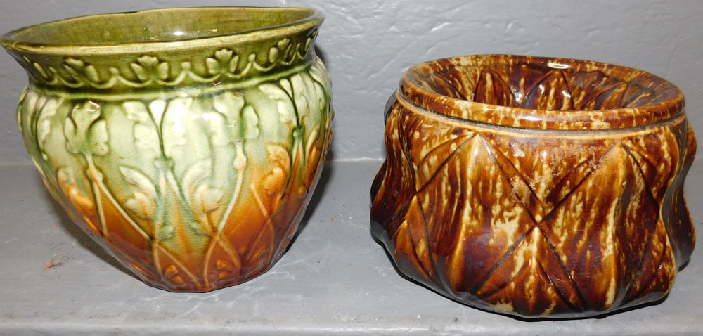 Bennington Pottery Spittoon & Pottery Jardiniere (1 of 3)