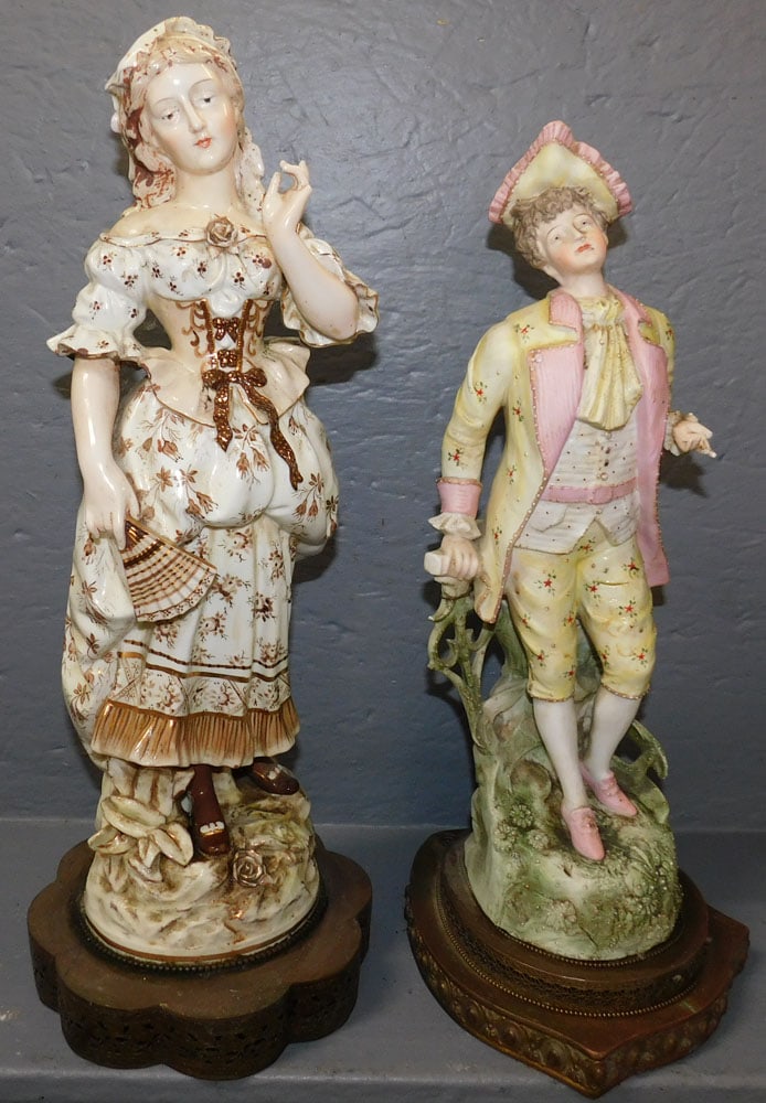 Bisque Figurine & Porcelain Victorian Figurine (1 of 4)