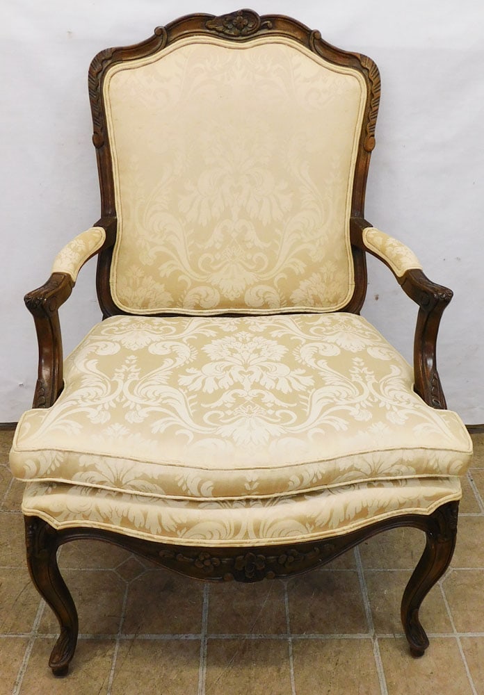 Carved Walnut French Style Arm Chair by Century Chair Company (1 of 6)