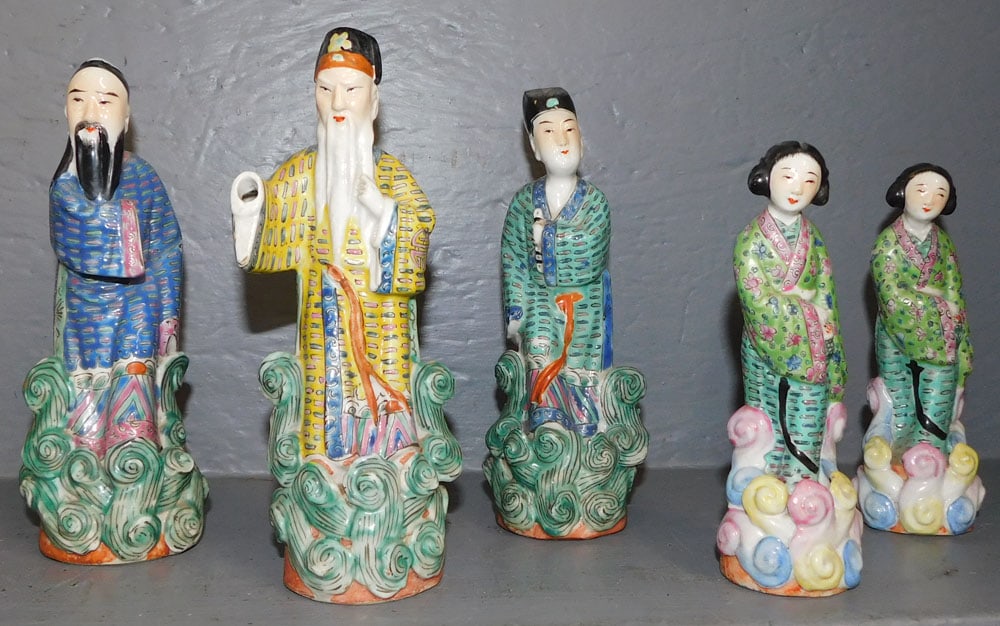 Lot of 5 Oriental Porcelain Figurines (1 of 8)