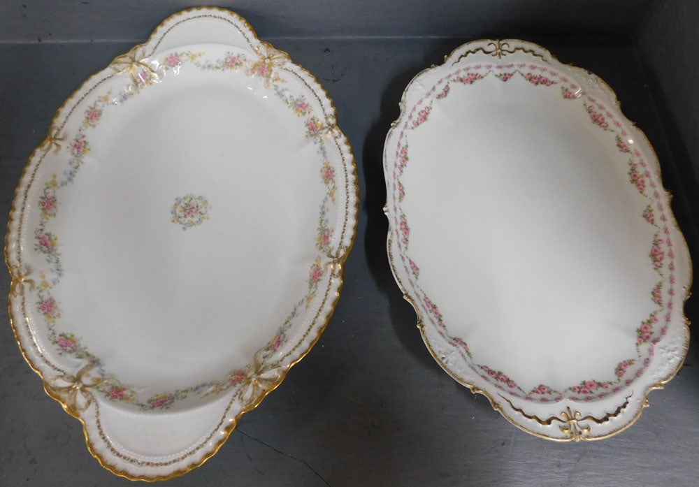 2 Hand Painted Porcelain Limoges Platters (1 of 4)