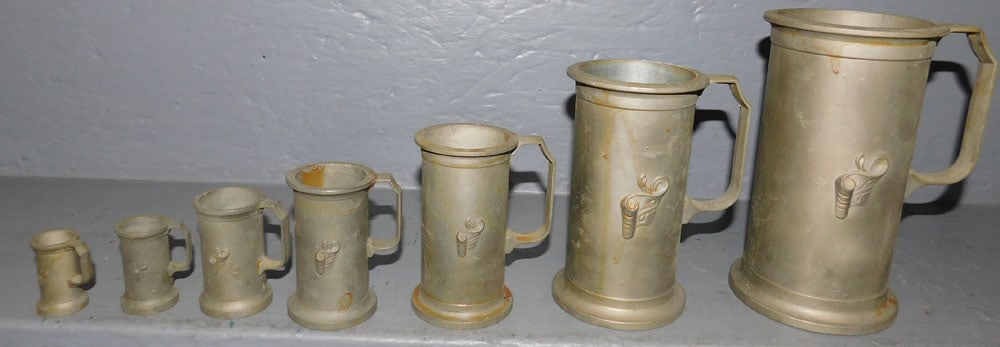 Set of Graduated Pewter Measures (1 of 3)
