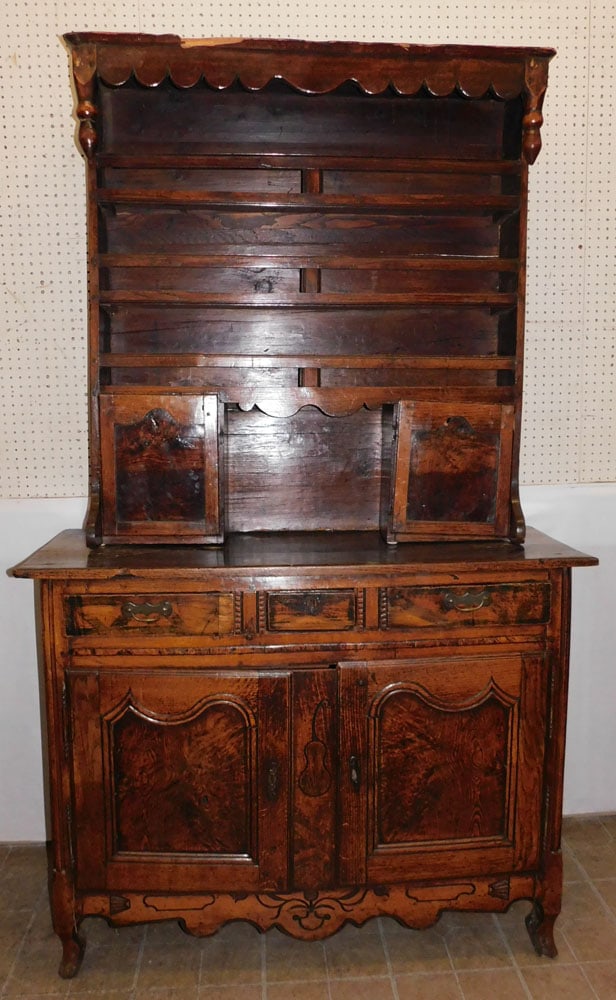 19th Century 2 Part French Walnut Cupboard (1 of 7)
