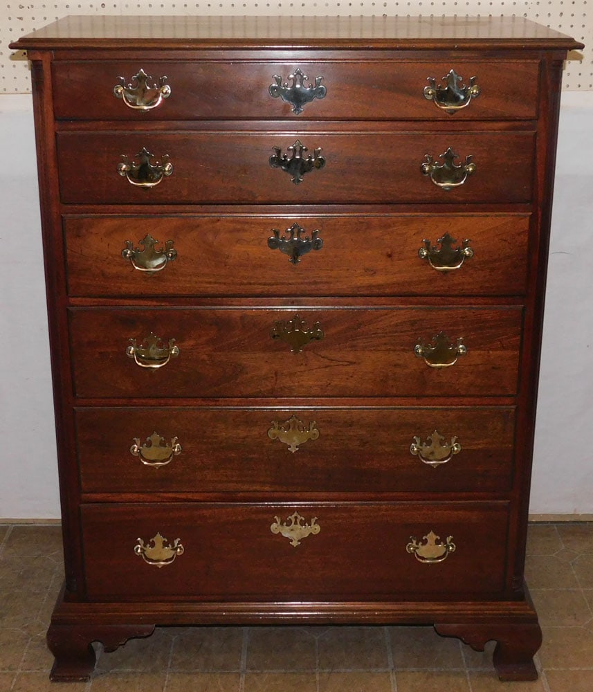 Mahogany 6 Drawer Chest with Quarter Columns, (Reproduction of Henry Ford Museum) (1 of 9)