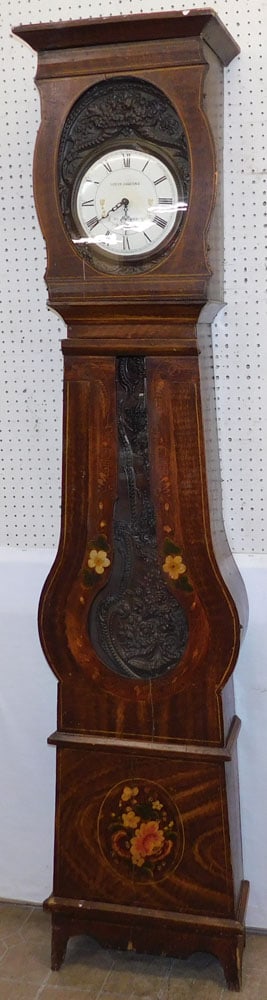 19th Century Hand Painted French Grandfather Clock (1 of 8)