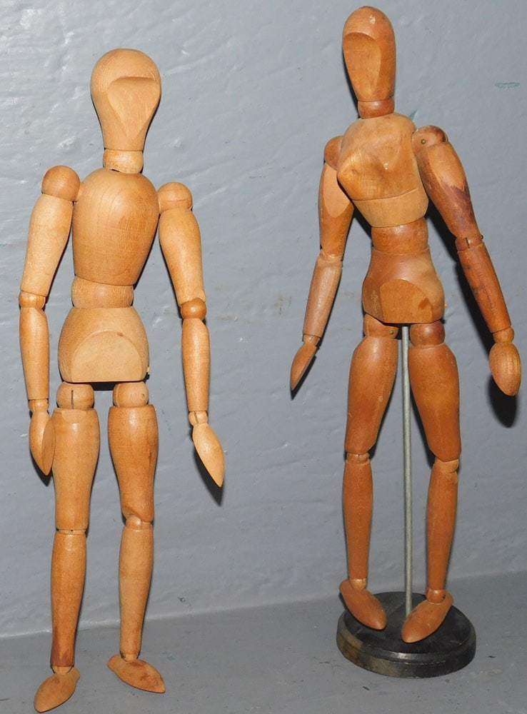 2 Wood Poseable Artist's Human Models (1 of 2)