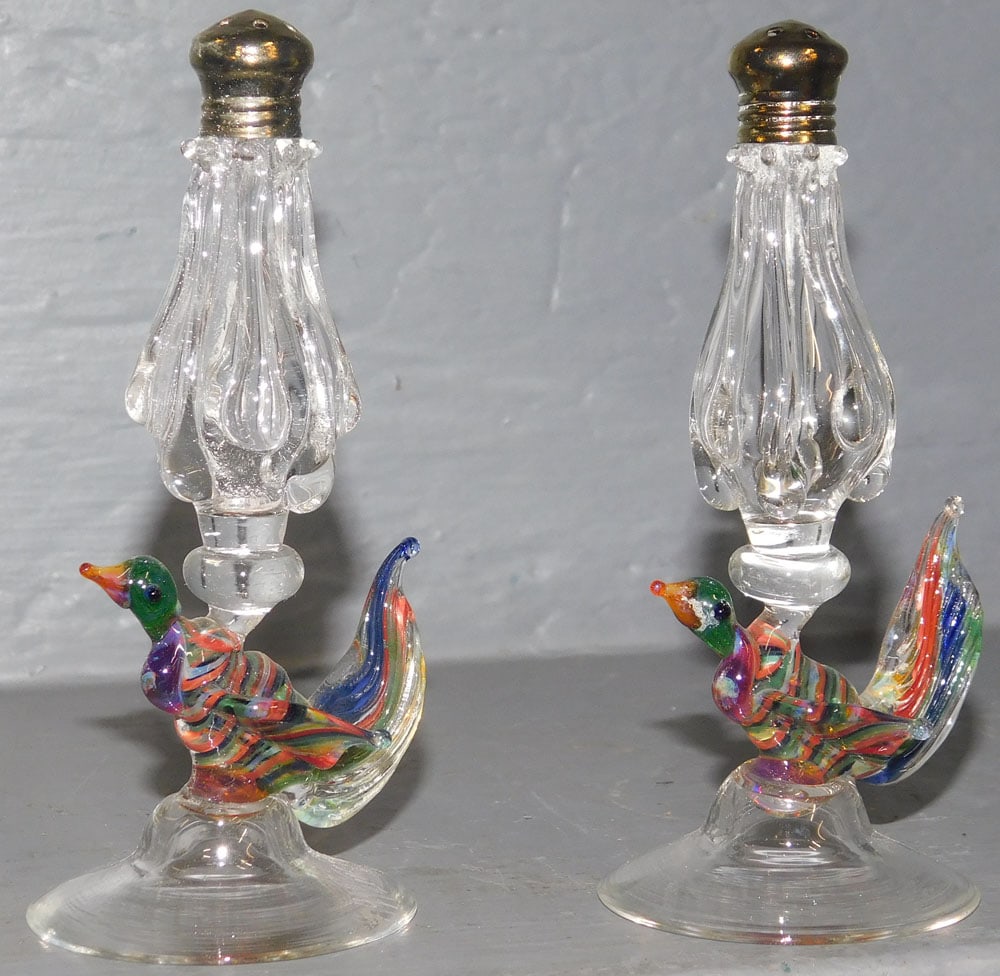 Art Glass Salt & Pepper Shakers - Artist Signed (1 of 3)