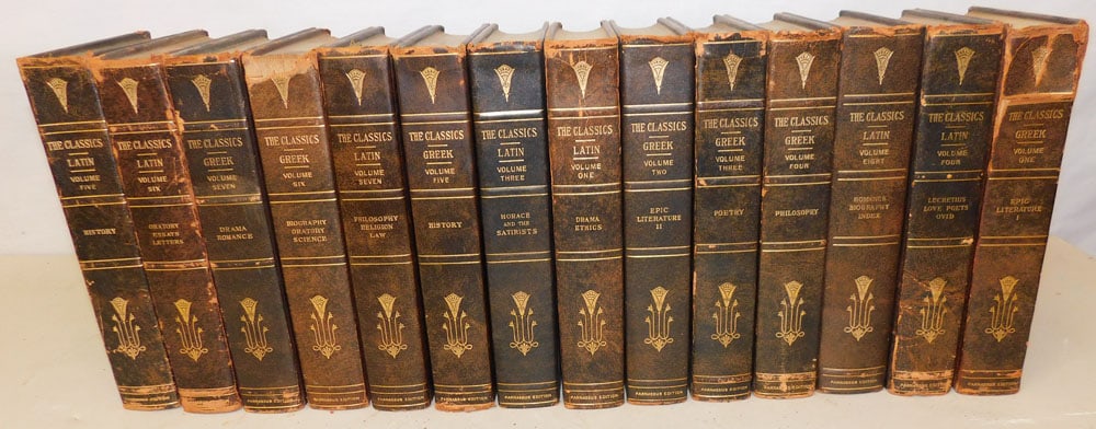 14 Volumes Leatherbound Books - Greek and Latin Classics (1 of 5)