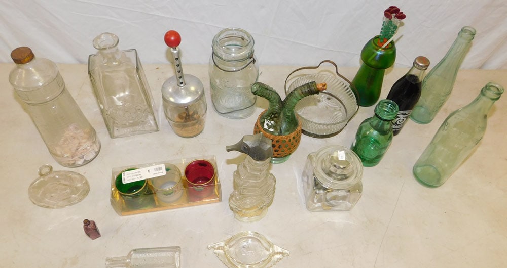 Lot Vintage Glass Bottles & Misc. Items (1 of 5)