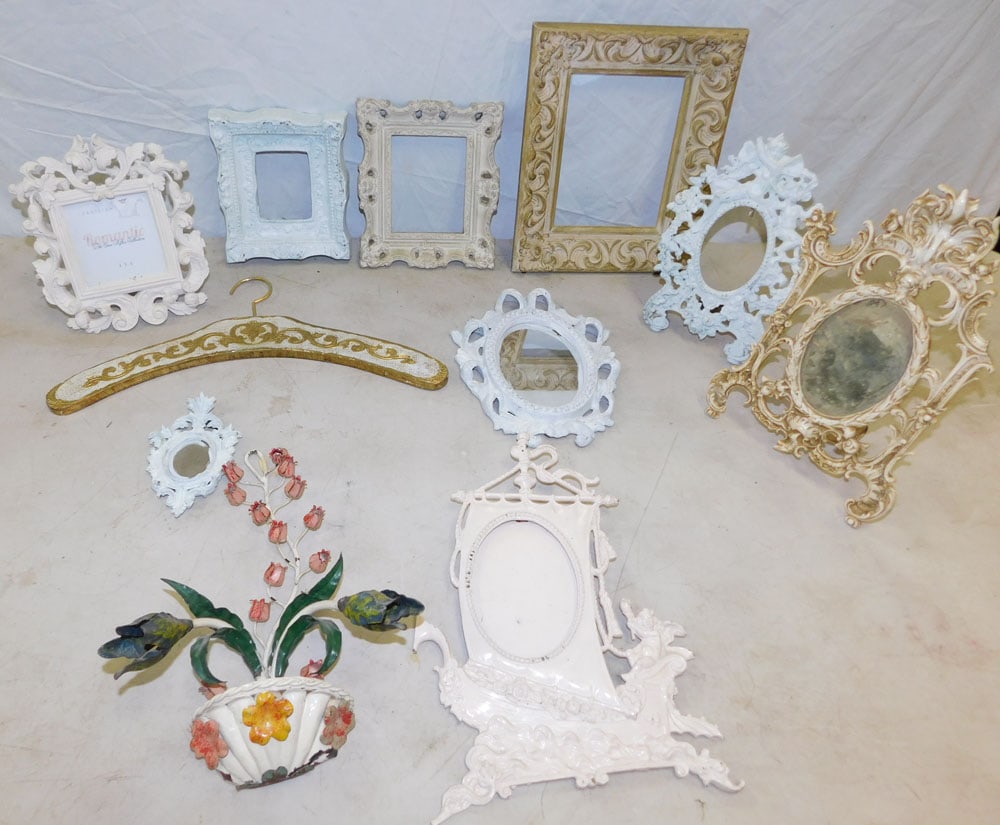 Lot Picture Frames: Lot Picture Frames. ALL DESCRIPTIONS AND ANY CONDITION STATEMENT GIVEN BY LANGSTON AUCTION GALLERY ARE STRICTLY OPINIONS AND LANGSTON'S SHALL HAVE NO RESPONSIBILITY FOR ERRORS OR OMISSIONS. THE ABSENC