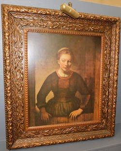 Framed Print Of Victorian Lady: Framed Print Of Victorian Lady. 31" x 34 3/4" ALL DESCRIPTIONS AND ANY CONDITION STATEMENT GIVEN BY LANGSTON AUCTION GALLERY ARE STRICTLY OPINIONS AND LANGSTON'S SHALL HAVE NO RESPONSIBILITY FOR ERROR