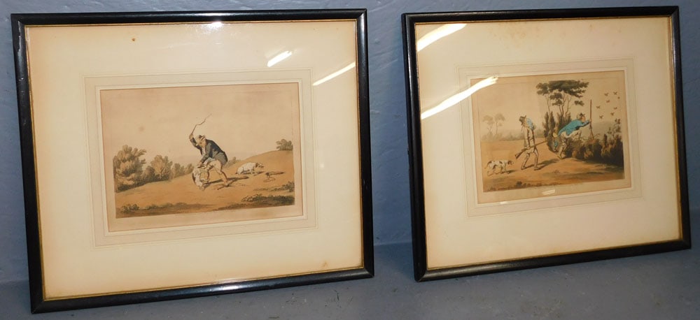 Pair Hunt Scene Engravings (1 of 5)